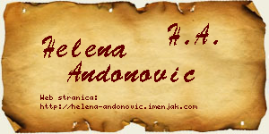 Helena Andonović vizit kartica
